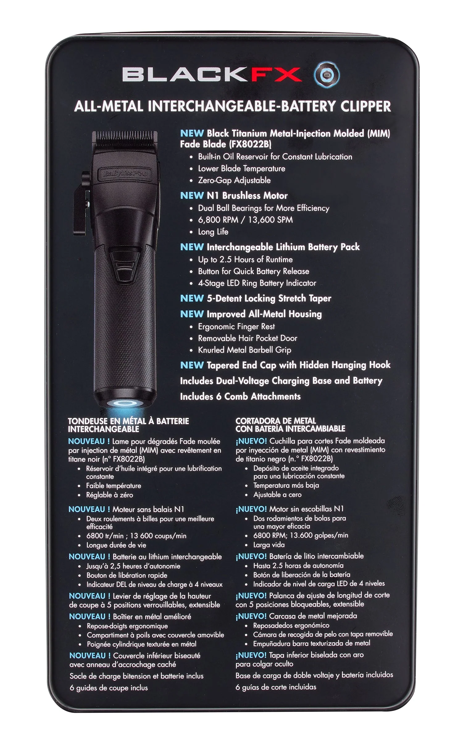 BaBylissPRO FXONE Clipper - BlackFX - Image 4