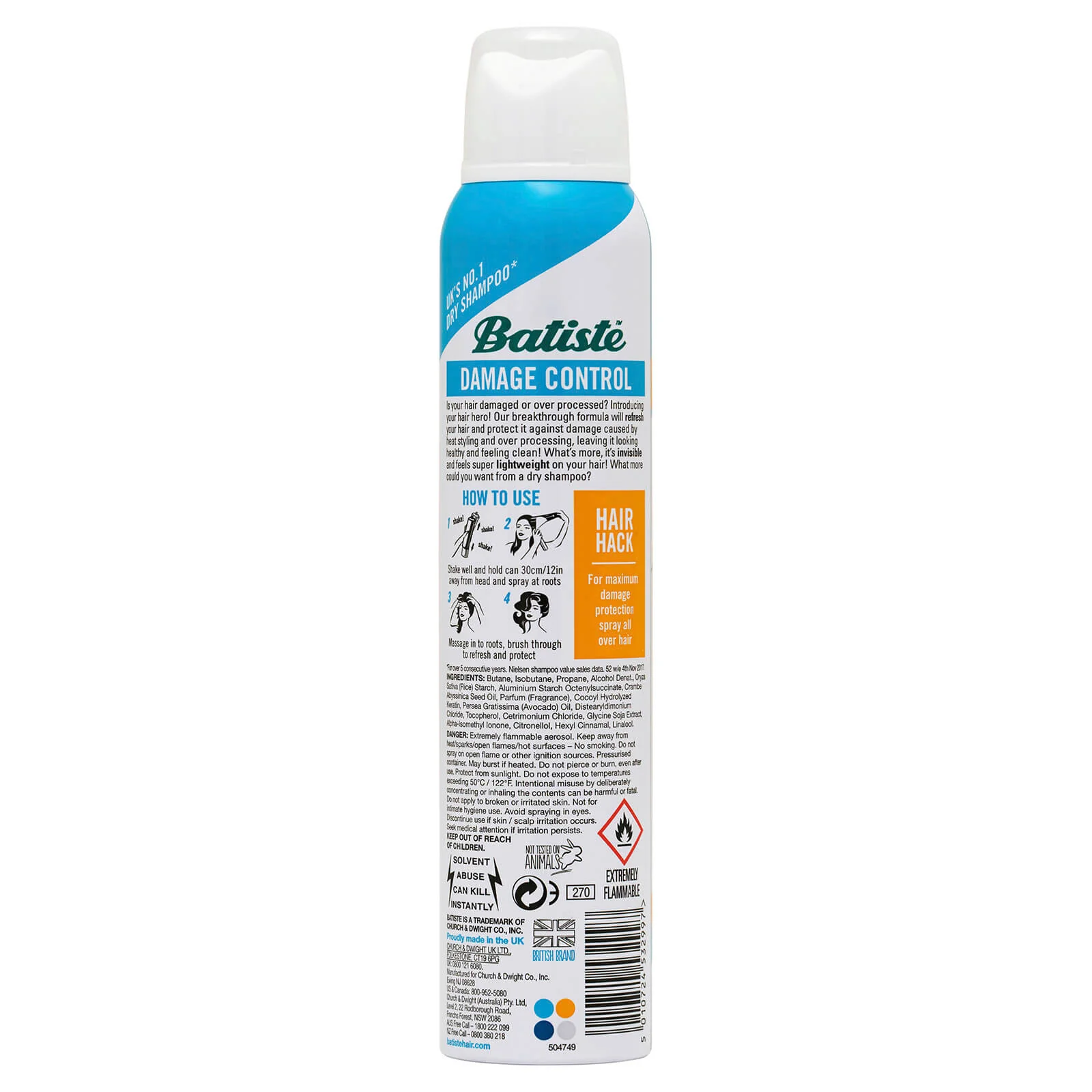 Batiste Damage Control Dry Shampoo 200ml - Image 2