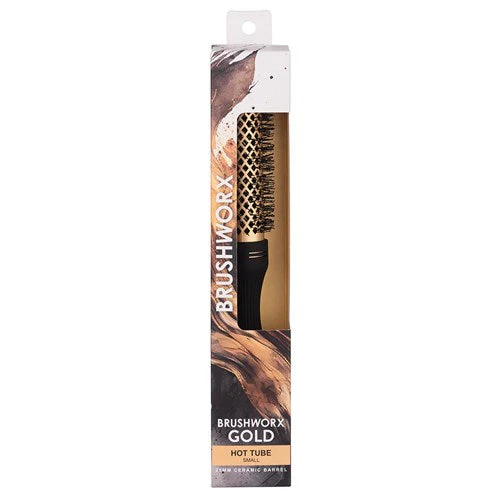Brushworx Gold Ceramic Hot Tube Brush - 40mm Small - Image 2