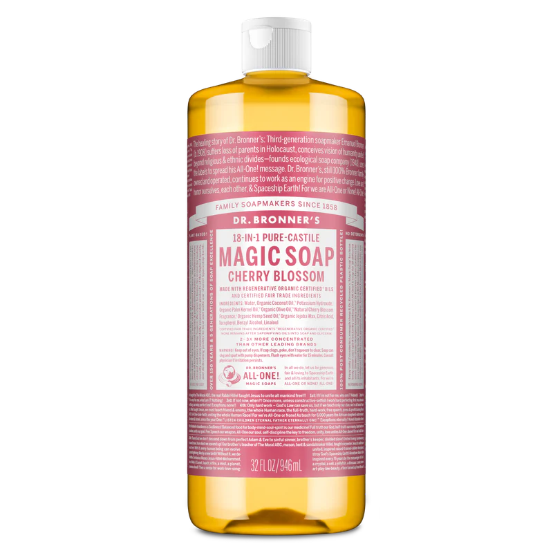 Dr. Bronner's Pure Castile Liquid Soap - Cherry Blossom 946ml