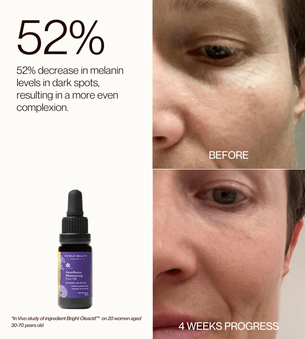 Edible Beauty & Snowflower Illuminating Face Oil 15ml - Image 4