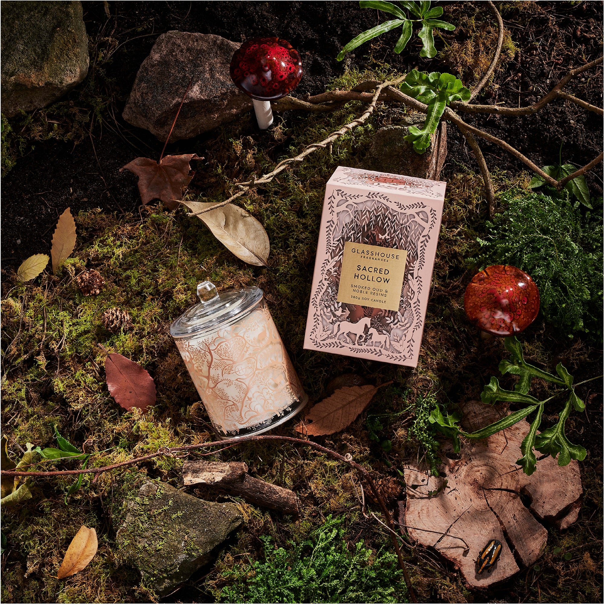 Glasshouse Fragrances Sacred Hollow Soy Candle 380g - Image 2