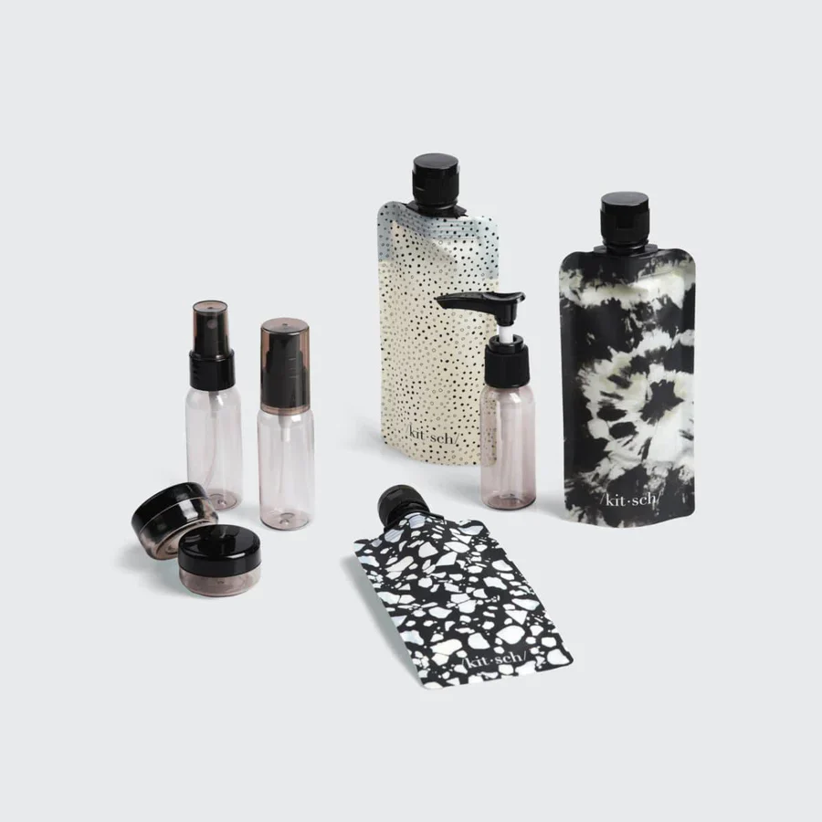 Kitsch Travel Bottle 11pc Set - Black - Image 3