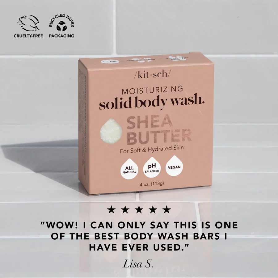 Kitsch Shea Butter Moisturizing Solid Body Wash Bar 113g - Image 5