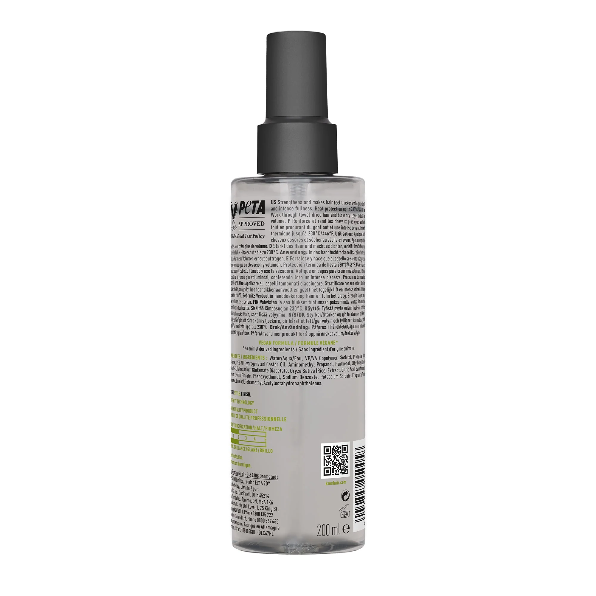 KMS Add Volume Volumizing Spray 200ml - Image 2