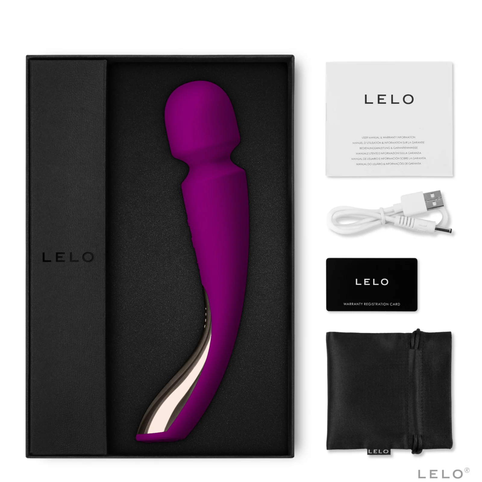 LELO Smart Wand 2 Medium - Deep Rose - Image 2