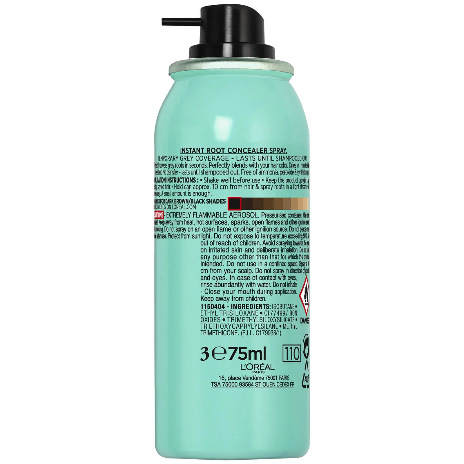 L'Oréal Paris Magic Retouch Temporary Root Concealer Spray - Black 1 75ml - Image 3