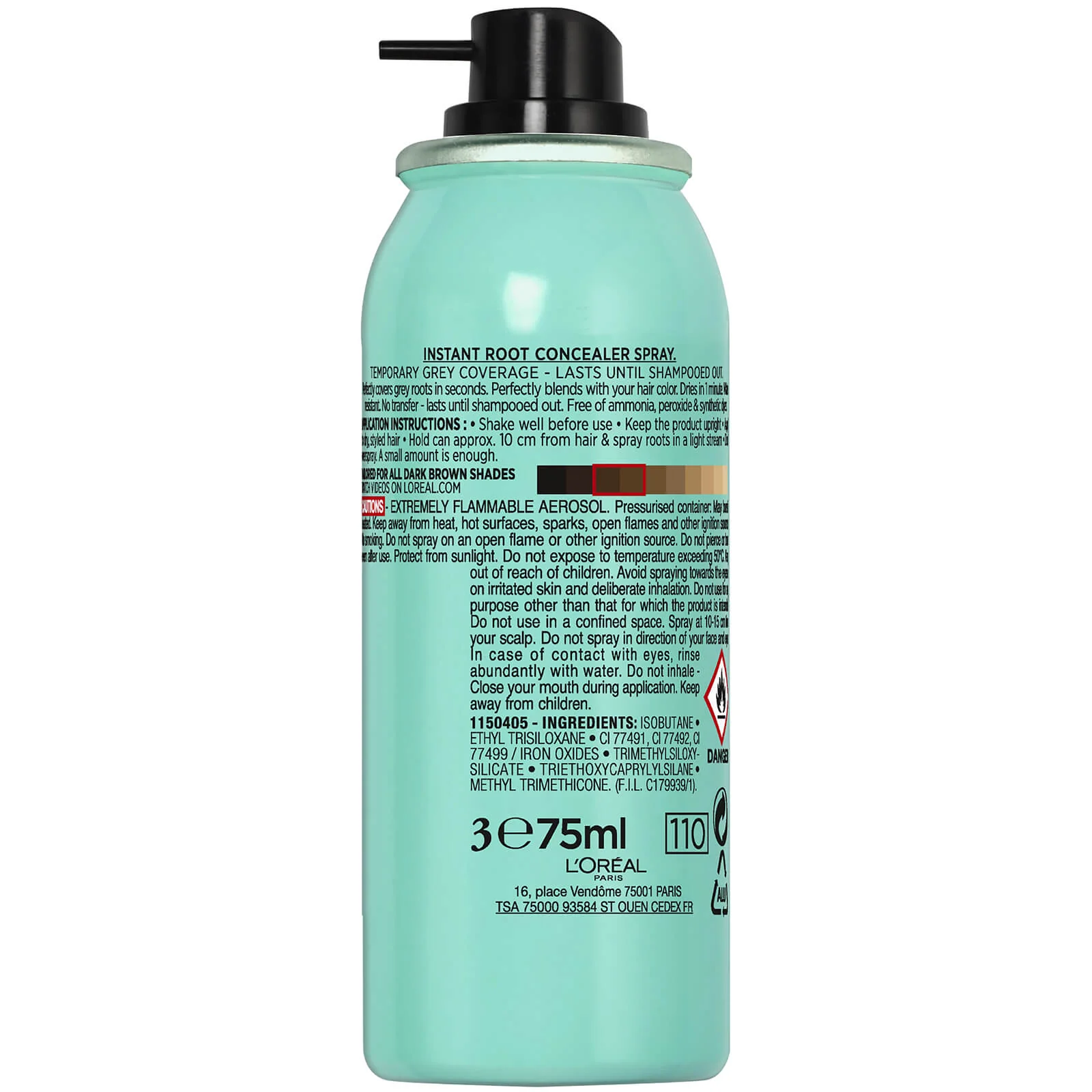 L'Oréal Paris Magic Retouch Temporary Root Concealer Spray - Dark Brown 2 75ml - Image 3