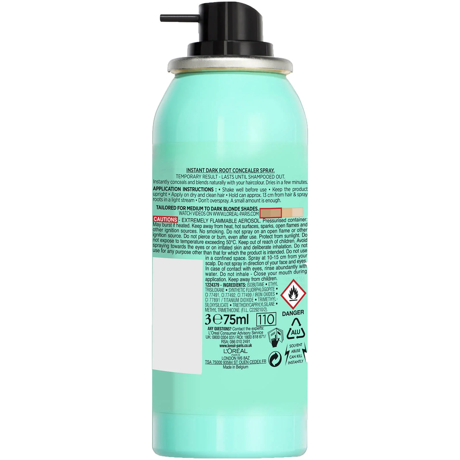 L'Oréal Paris Magic Retouch Temporary Root Concealer Spray - Medium Blonde Dark Roots 7.3 75ml - Image 2