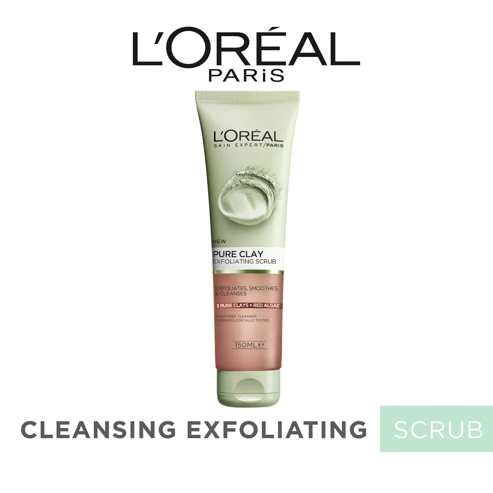L'Oréal Paris Pure Clay Red Algae Exfoliating Scrub 150ml - Image 2