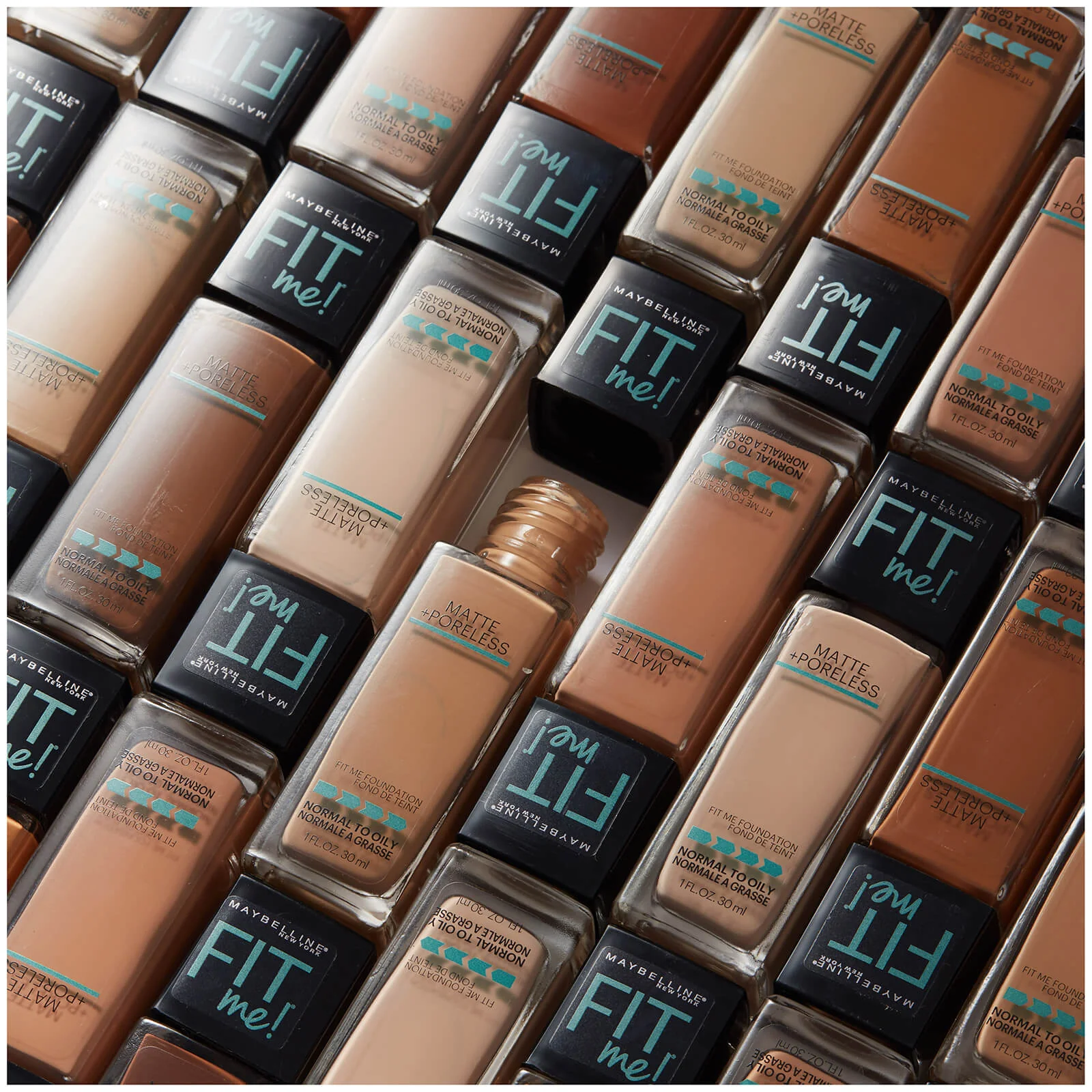 Maybelline Fit Me! Matte and Poreless Mattifying Liquid Foundation 30ml (Various Shades) - Image 95