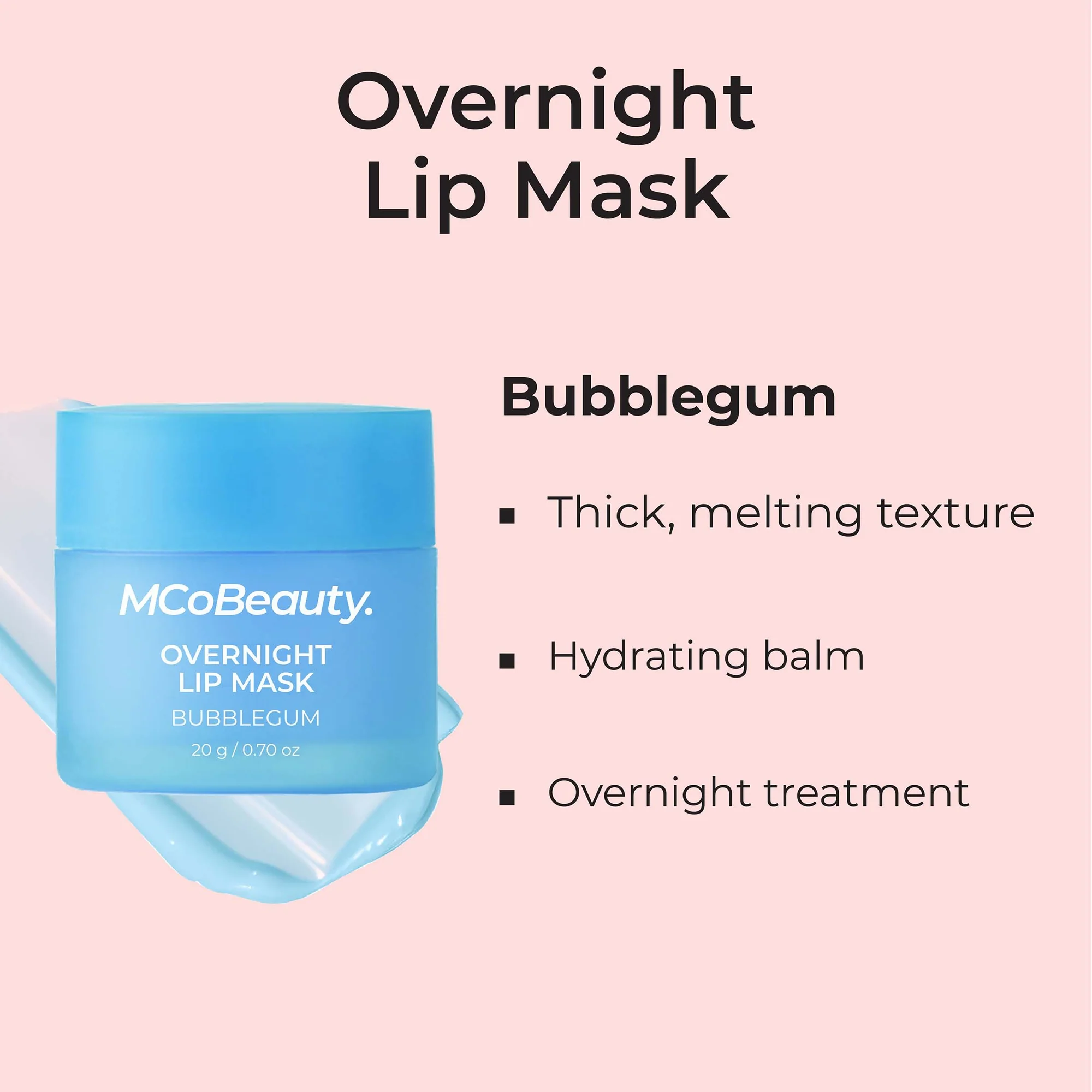 MCoBeauty Overnight Lip Mask 20g - Bubble Gum - Image 4