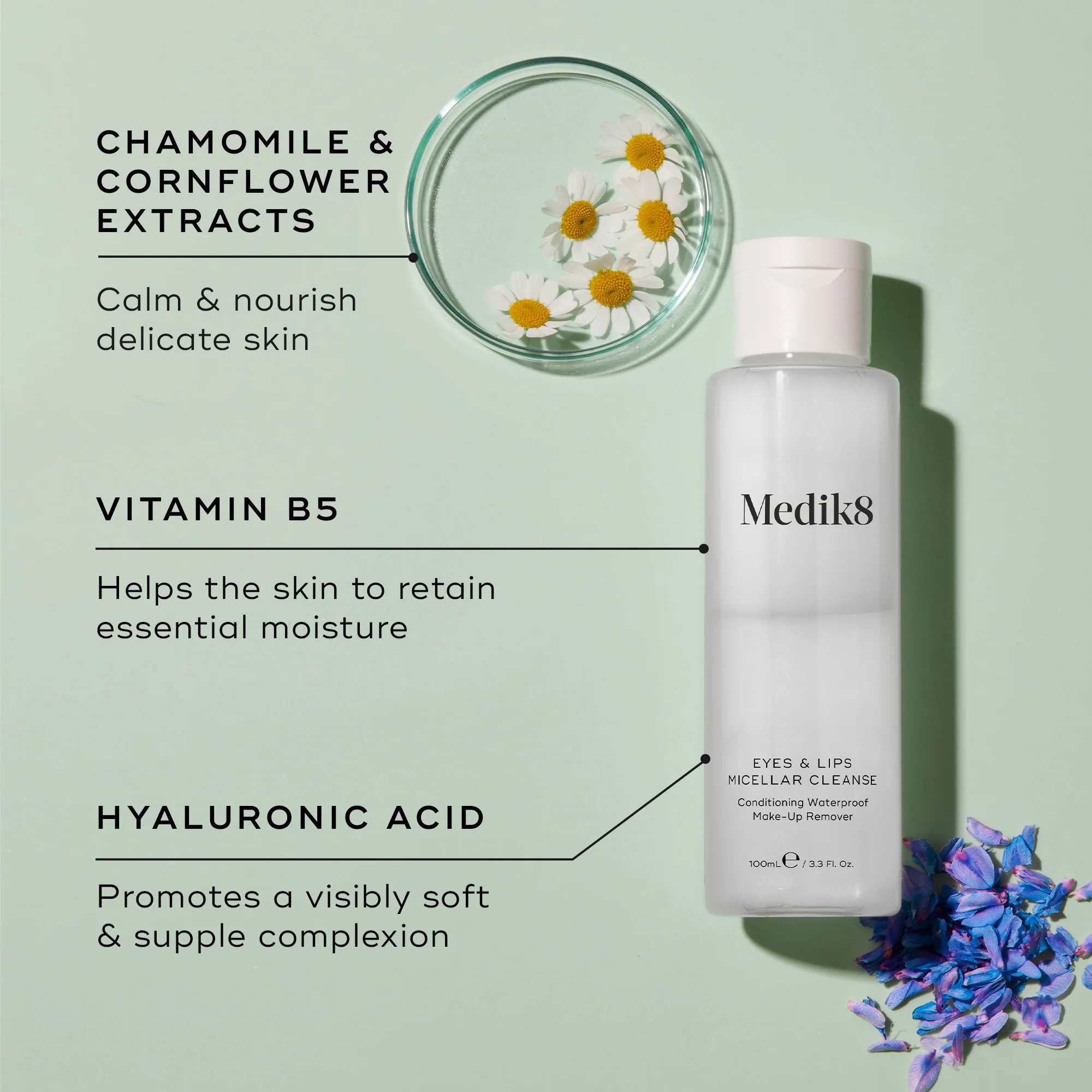 Medik8 Eyes & Lips Micellar Cleanse 100ml - Image 3
