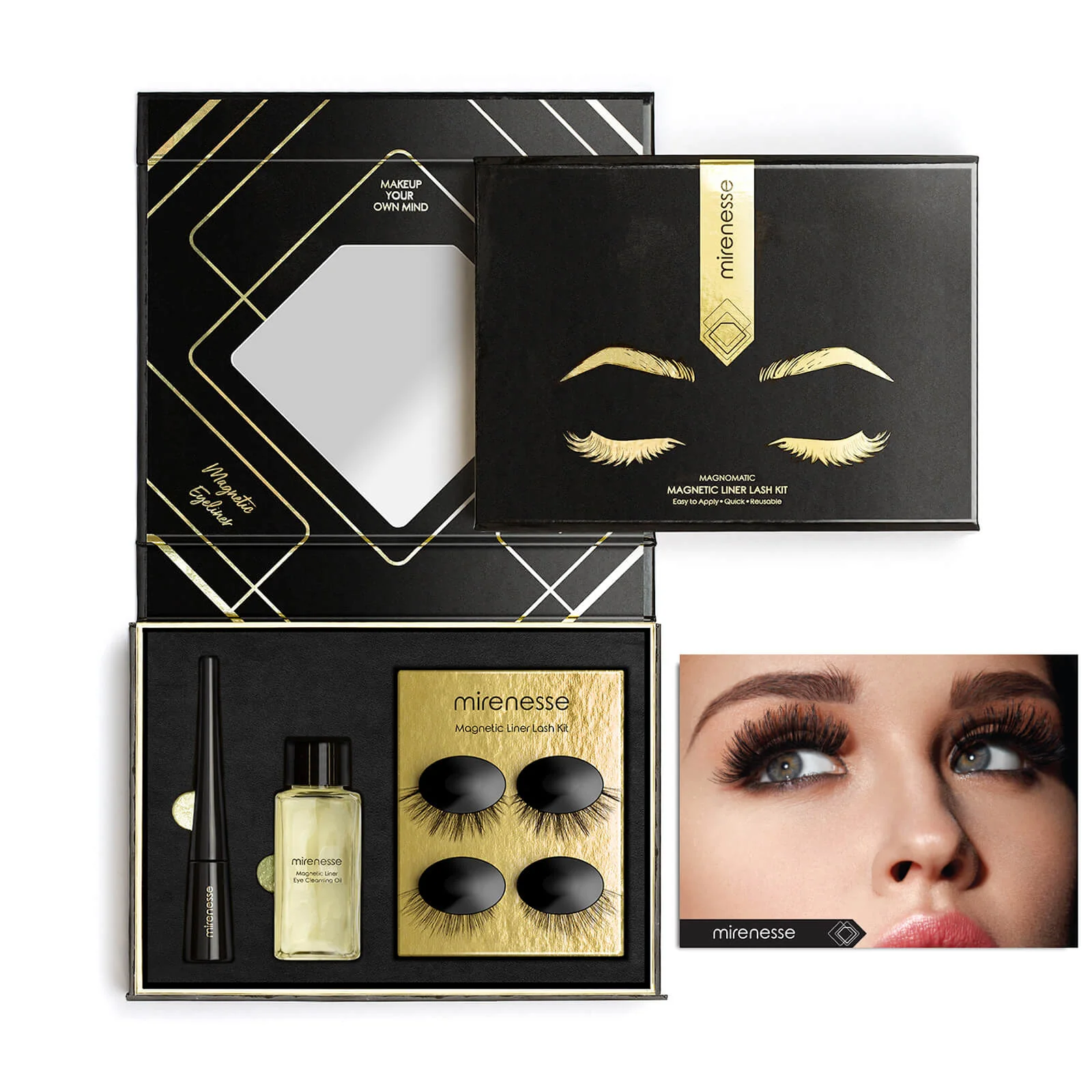 mirenesse Magnomatic Magnetic Eyeliner and Eyelashes Day and Night Kit - Magic Marilyn - Image 2
