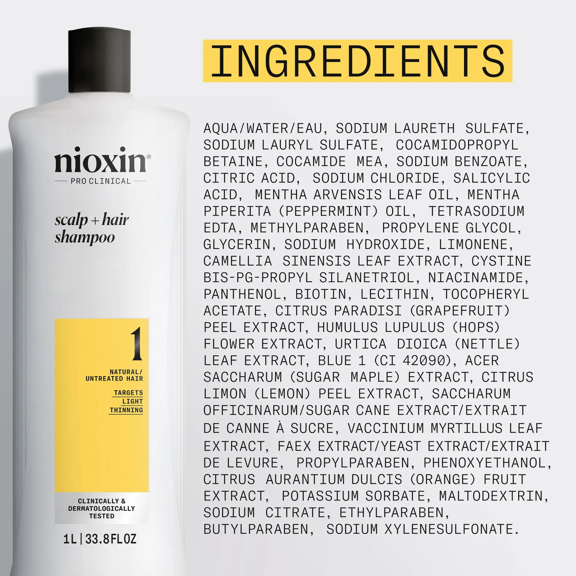 Nioxin Scalp + Hair Thickening System 1 Shampoo 1L - Image 2