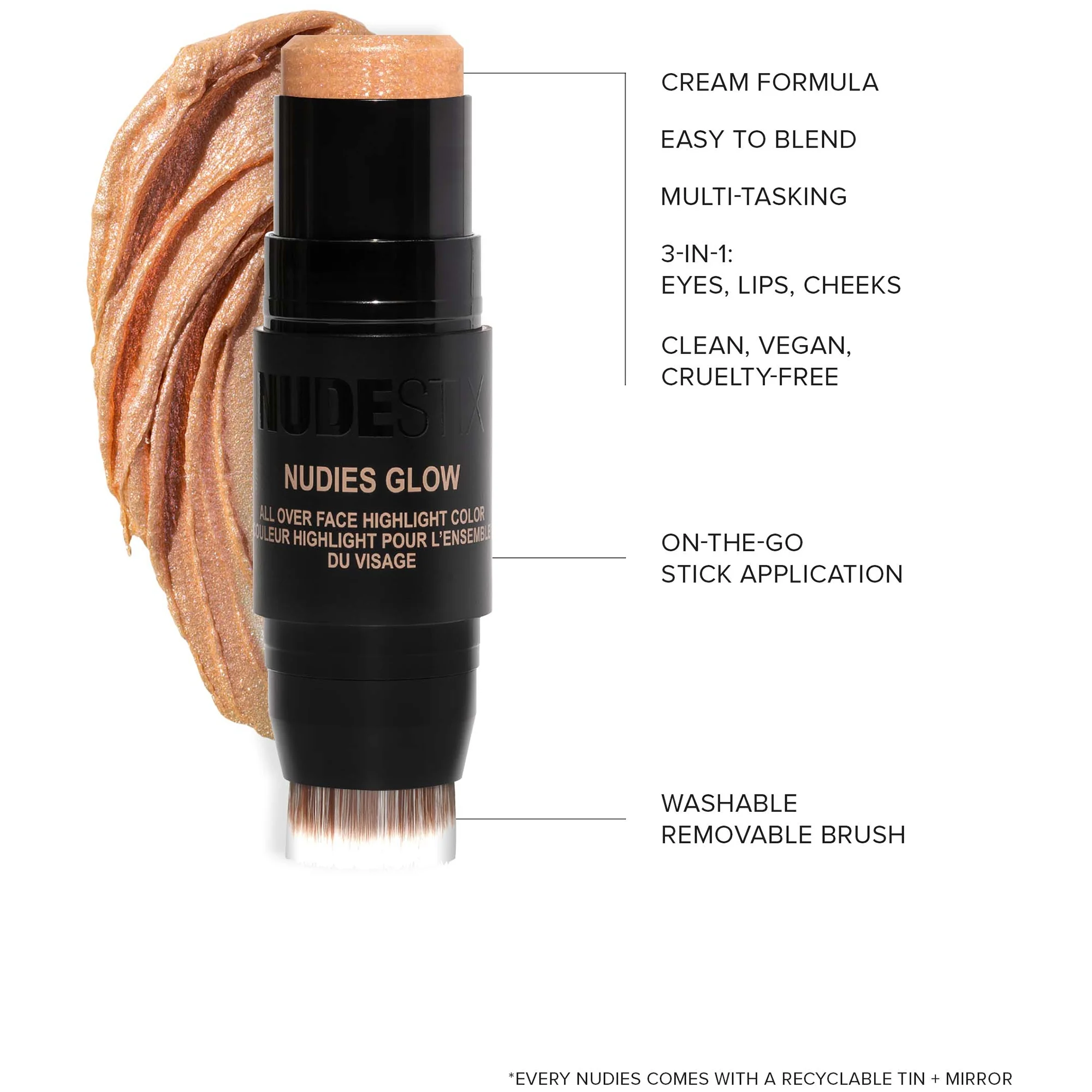 NUDESTIX Nudies Glow All Over Face Highlight Colour 8g (Various Shades) - Image 36