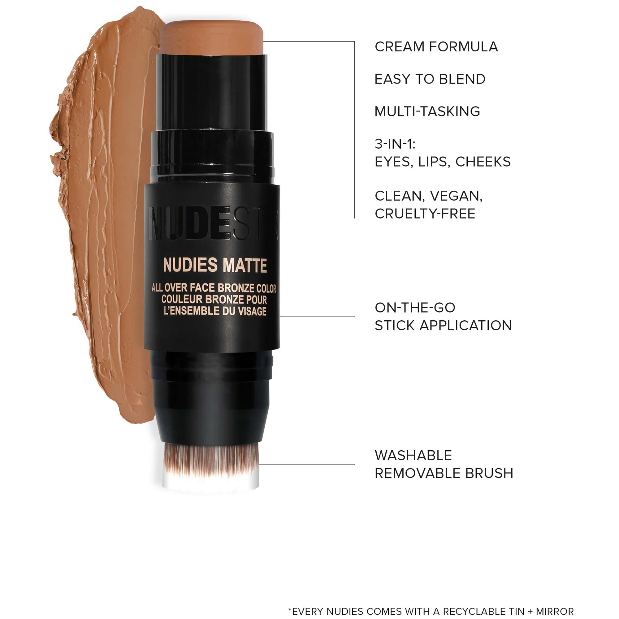 NUDESTIX Nudies Matte All Over Face Bronze Colour (Various Shades) - Image 4