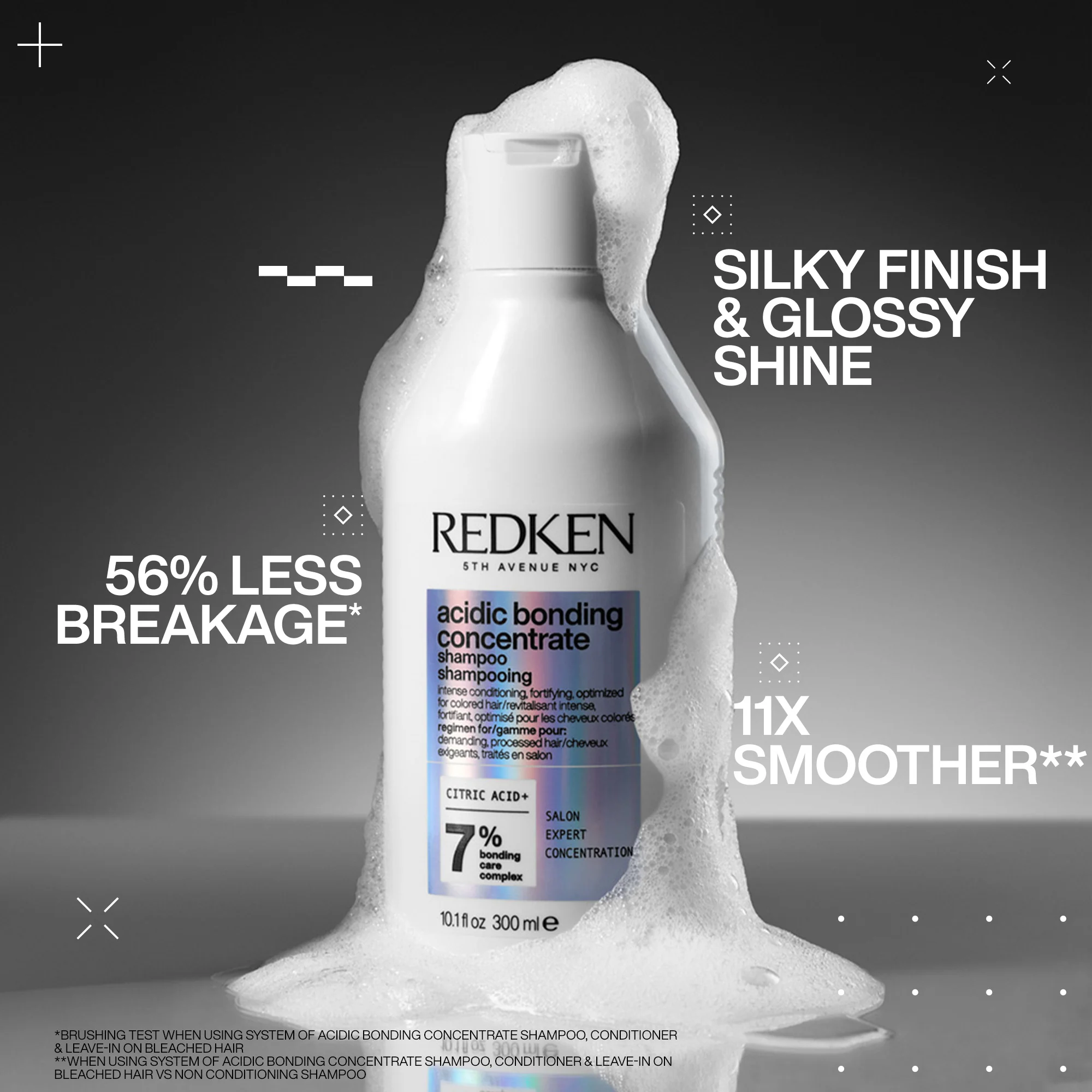 Redken Acidic Bonding Concentrate Shampoo and Conditioner Bond Repair Bundle 2 x 300ml - Image 3