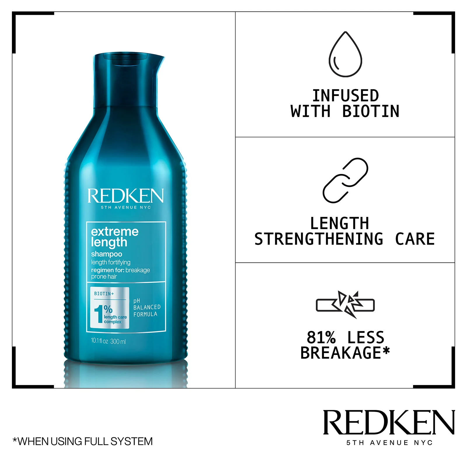 Redken Extreme Length Shampoo 300ml - Image 2