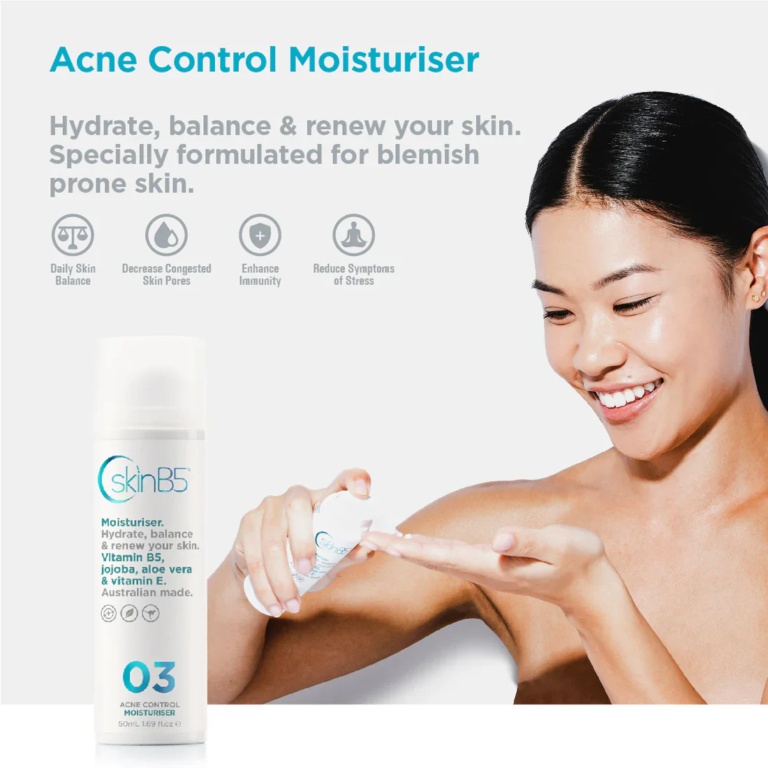 SkinB5 Acne Control Moisturiser 50ml - Image 4